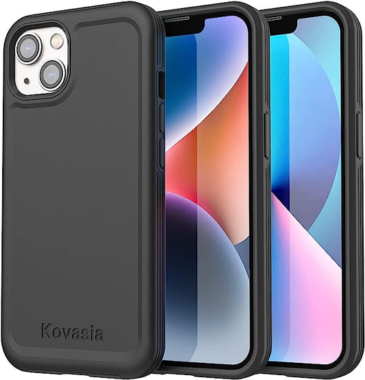 KOVASIA for iPhone 14 Case/iPhone 13 Case, Case for iPhone 14 Slim Matte Hard Shockproof Protective Cover, Military Grade Drop Tested Heavy-Duty Tough Rugged Case for iPhone 14/13