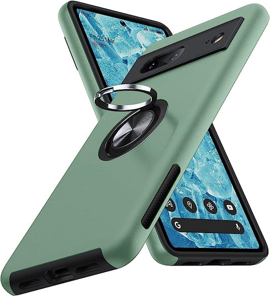 KOVASIA for Google Pixel 7 Case, Pixel 7 Case [Anti Scratch] [Shockproof], Military Grade Drop Protection, Built-in Magnetic Kickstand Ring Phone Case for Google Pixel 7